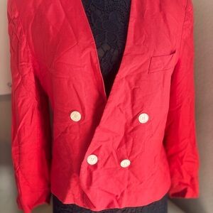 Christian Dior Vibrant Red Vintage Double-Breasted Blazer